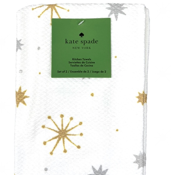 Kate Spade - 4/$98 - ‘Winter Theme ’ dish towels (2). NWT Firm! - Picture 2 of 2